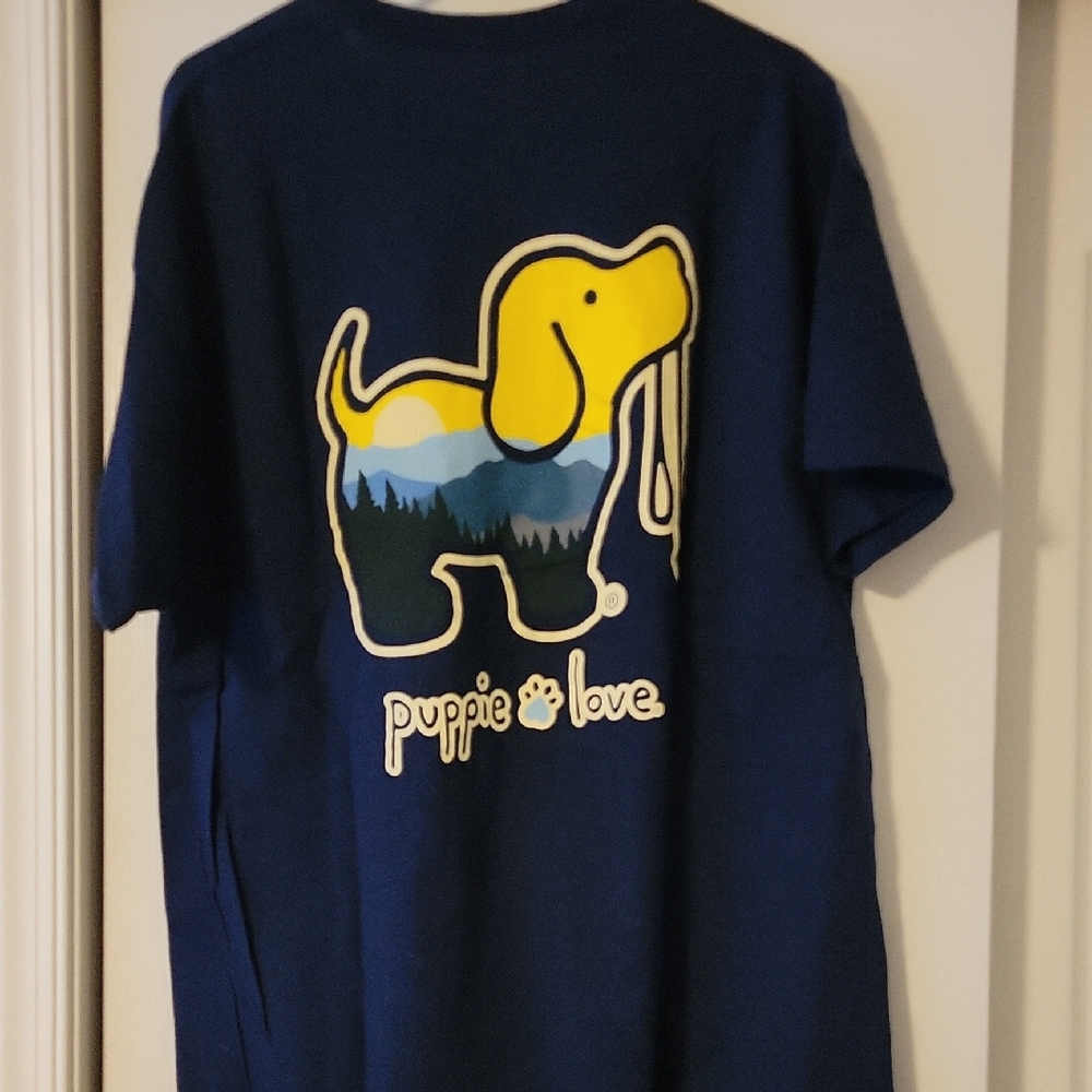Puppie Love Navy Graphic Tee